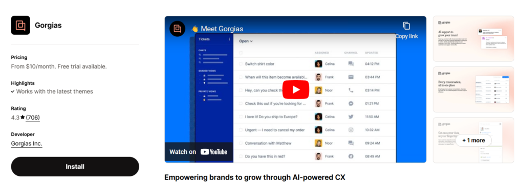 Gorgias - Customer Service Helpdesk