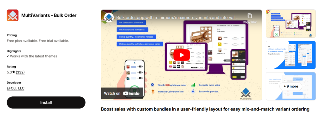 MultiVariants - Bulk Order App